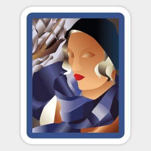 Tamara de Lempicka, The Blue Scarf Sticker